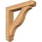 Ekena Millwork Funston Arts and Crafts Smooth Bracket w/ Offset Brace, Western Red Cedar, 5 1/2"W x 28"D x 28"H BKT0604X28X28FST03SWR - alternate 1